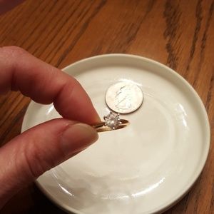 Cubic zirconia solitaire ring